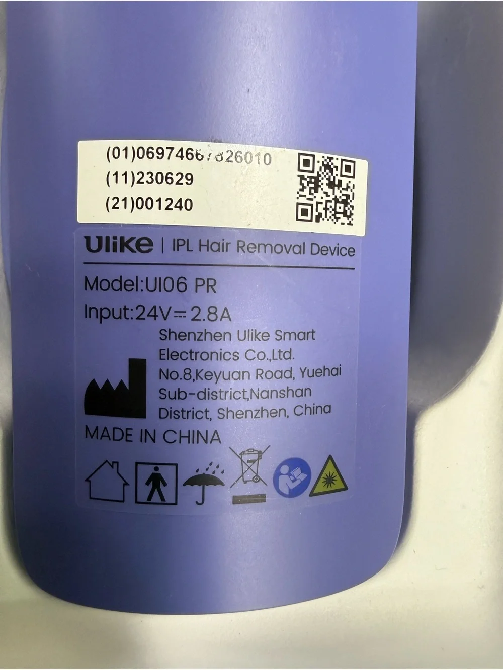 Ulike Air 3 Portable Hair Removal Device in Metallic Lavender